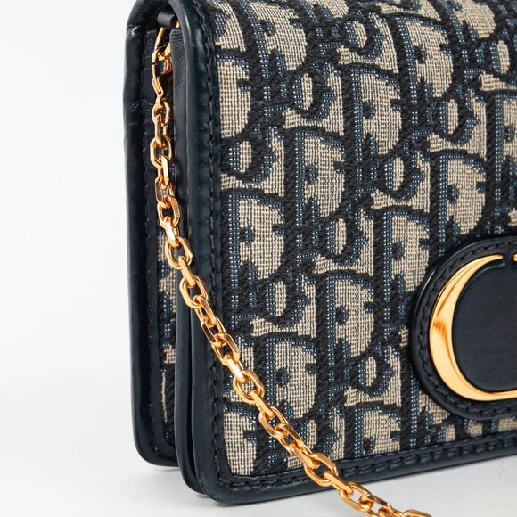 Christian Dior 30 Montaigne Blue Oblique Canvas 2-in-1 Pouch - Picture 7 of 16